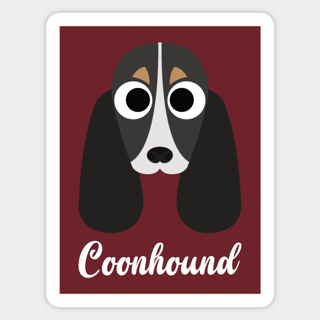 Coonhound - Blue Tick Coonhound Sticker by DoggyStyles